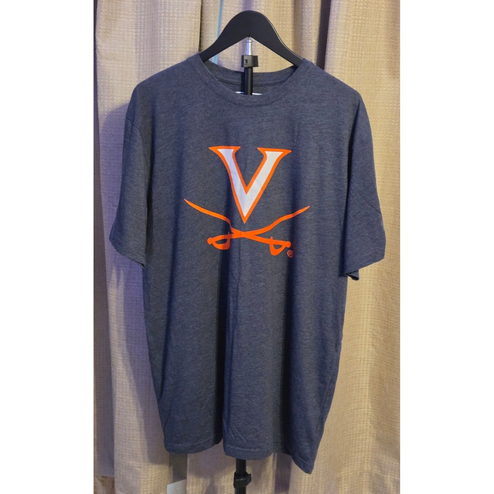 E5 Virginia Cavaliers Graphic Short Sleeve T-Shirt Men's Size XXL Gray‎